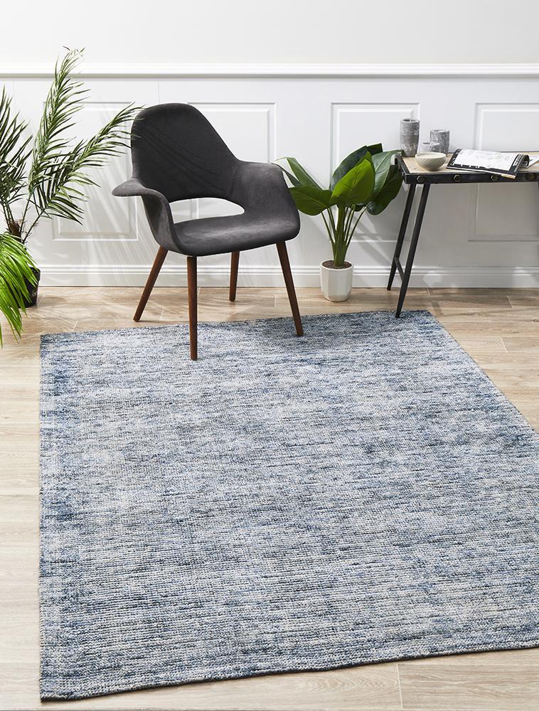 AURA Indigo Cotton Rayon Rug