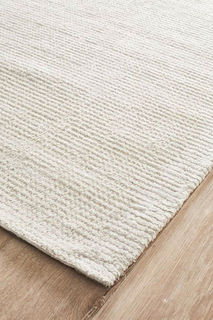 AURA Ivory Cotton Rayon Rug