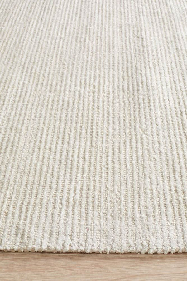 AURA Ivory Cotton Rayon Rug