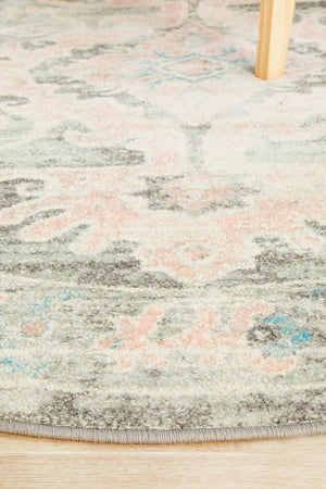 VIBE 701 Grey Round Rug