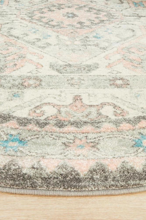 VIBE 704 Silver Round Rug