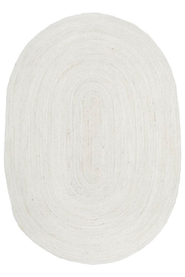 Bondi White Oval Rug