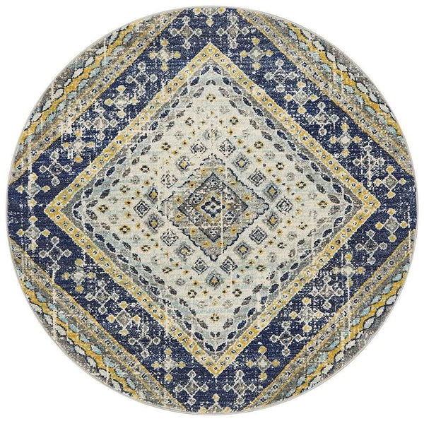 TALIA 203 Navy  Round Rug