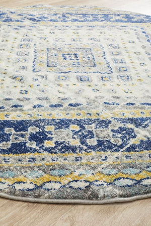 TALIA 203 Navy  Round Rug