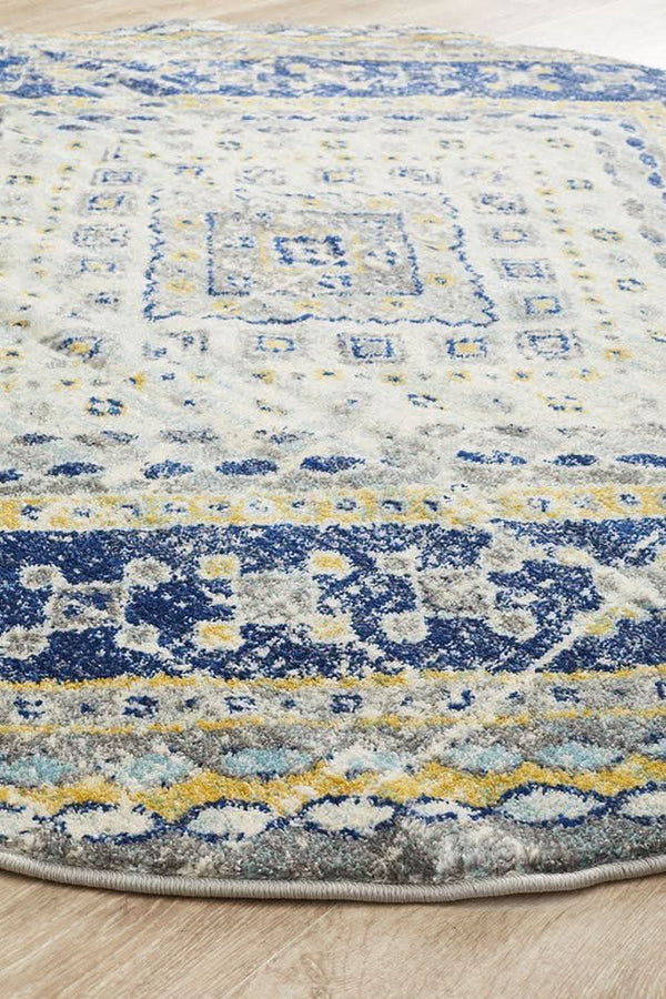 TALIA 203 Navy  Round Rug