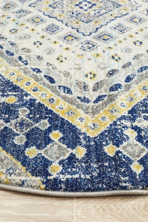 TALIA 203 Navy  Round Rug