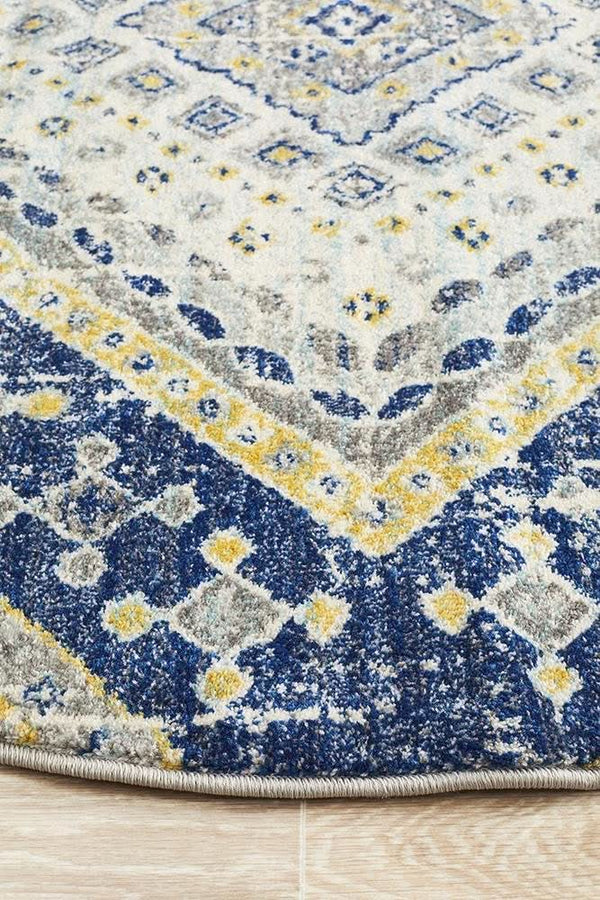 TALIA 203 Navy  Round Rug
