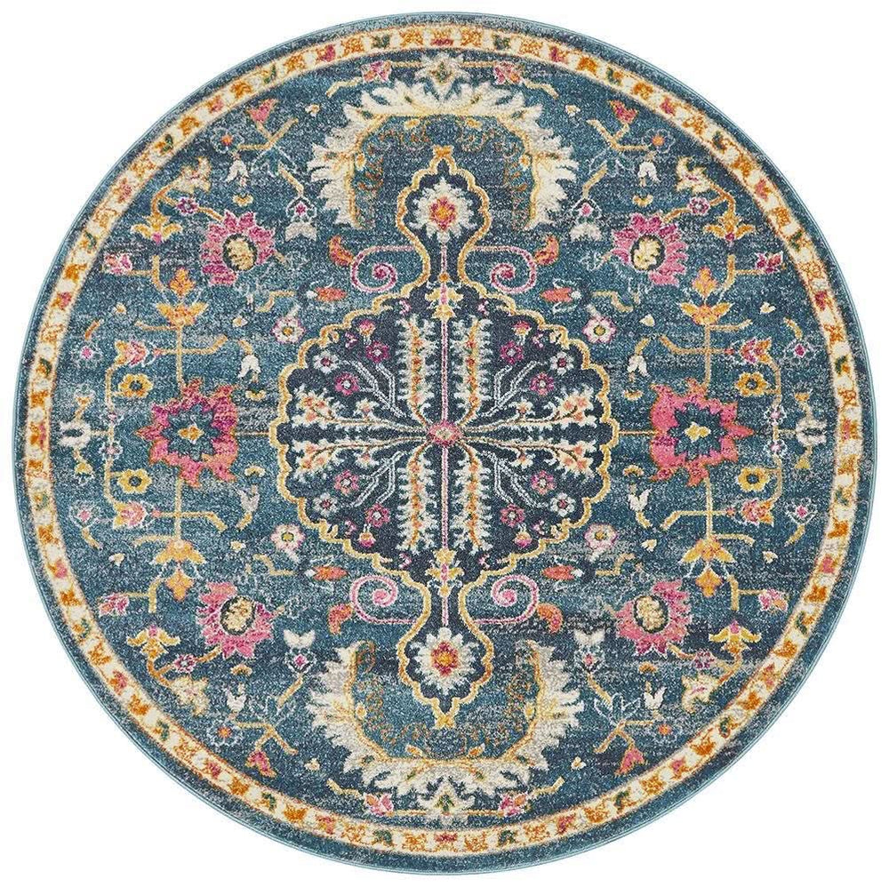 TALIA 209 Navy  Round Rug