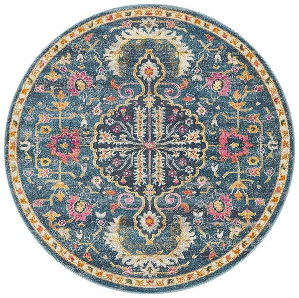 TALIA 209 Navy  Round Rug