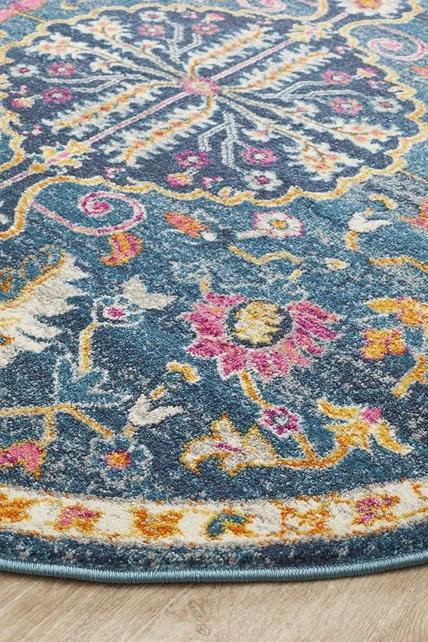 TALIA 209 Navy  Round Rug