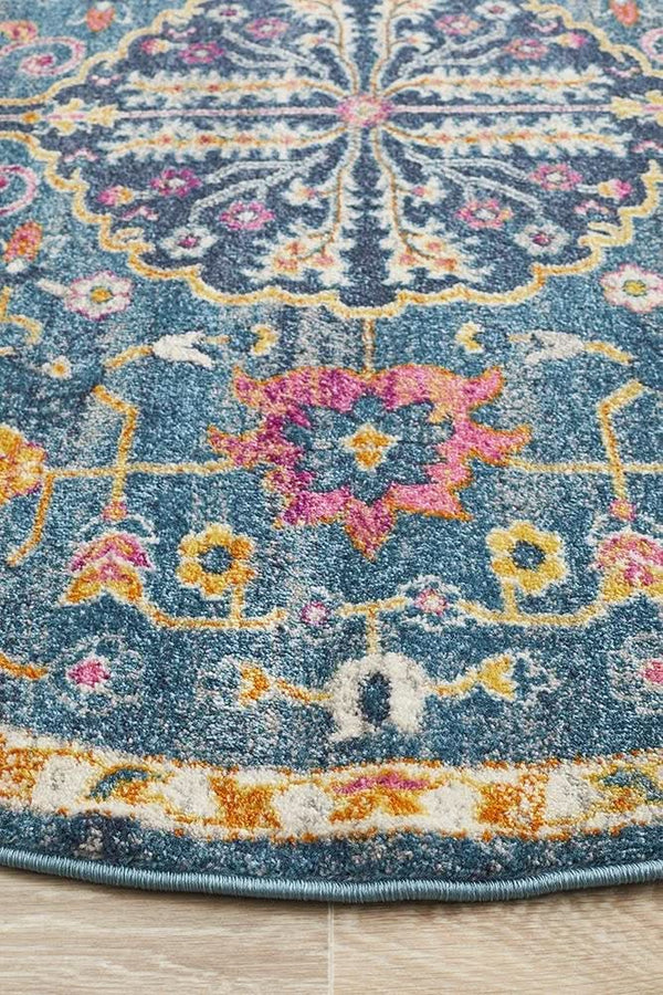 TALIA 209 Navy  Round Rug
