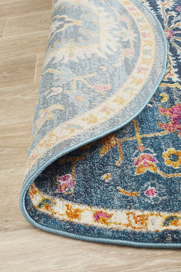 TALIA 209 Navy  Round Rug