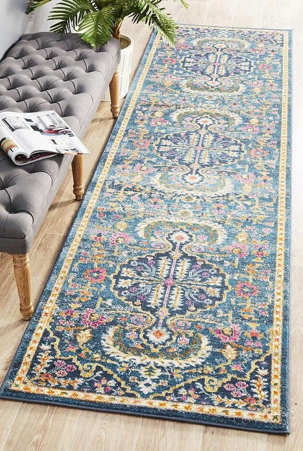 TALIA 209 Navy  Runner Rug