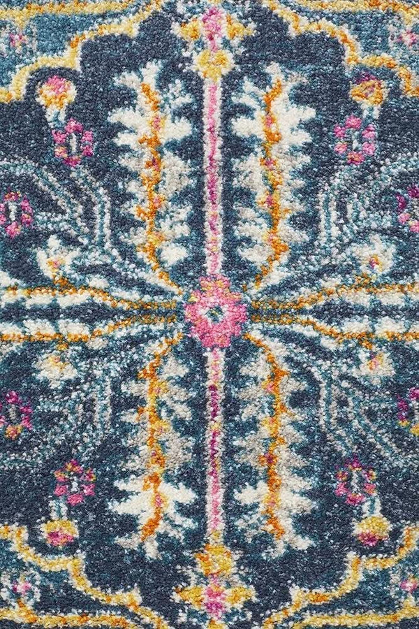 TALIA 209 Navy  Runner Rug