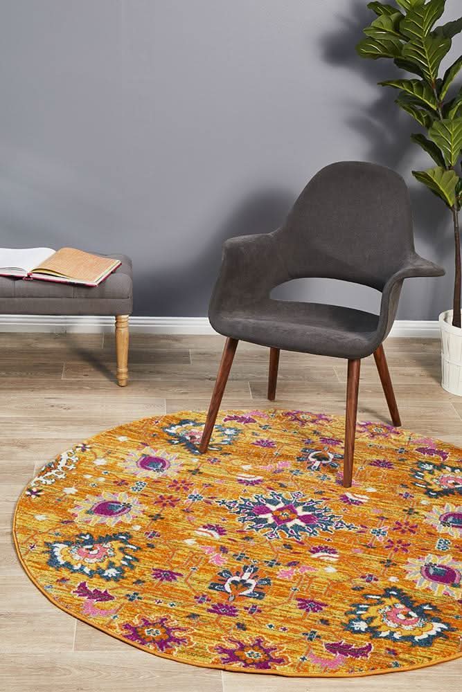TALIA 210 Rust  Round Rug