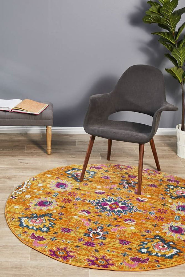 TALIA 210 Rust  Round Rug
