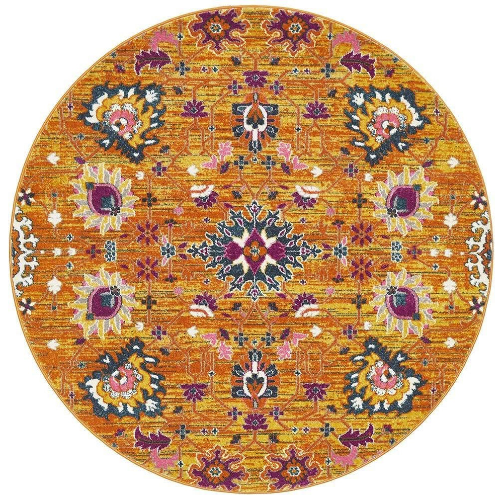 TALIA 210 Rust  Round Rug
