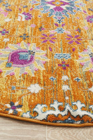 TALIA 210 Rust  Round Rug