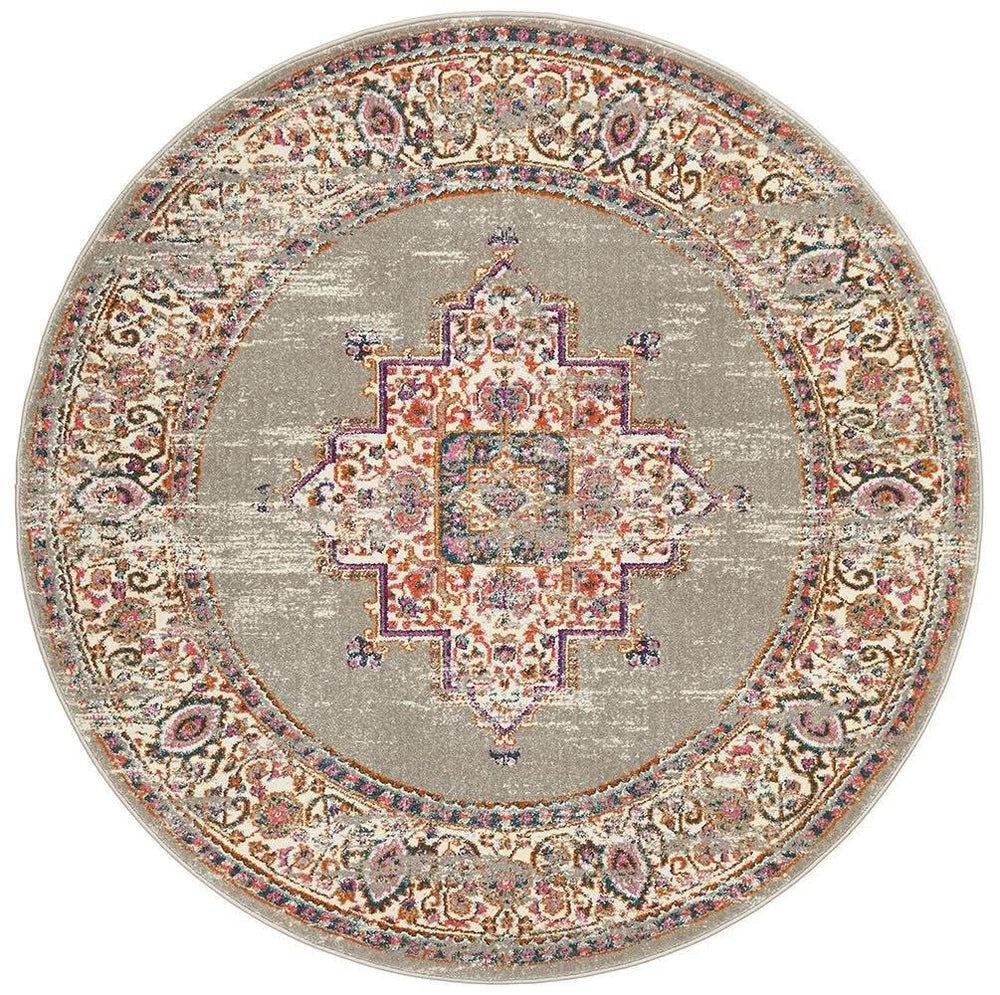 TALIA 211 Grey  Round Rug