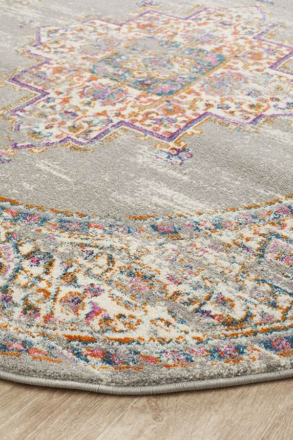 TALIA 211 Grey  Round Rug