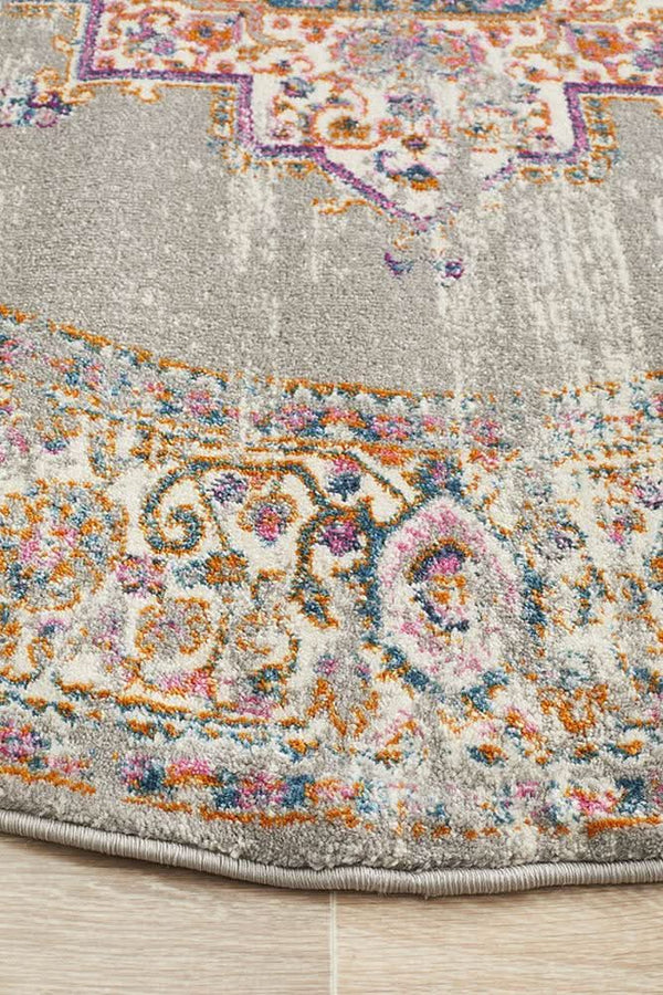 TALIA 211 Grey  Round Rug