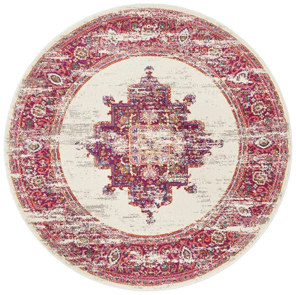 TALIA 211 Pink  Round Rug