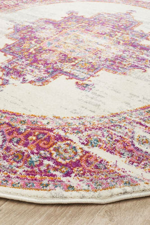 TALIA 211 Pink  Round Rug