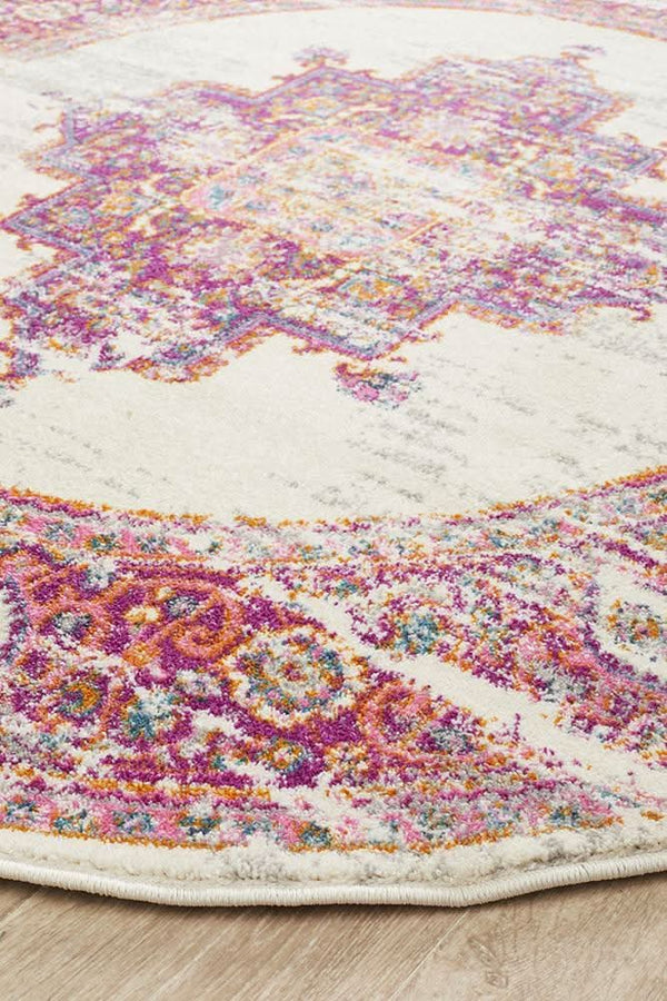 TALIA 211 Pink  Round Rug