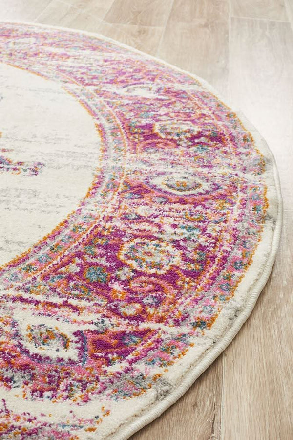 TALIA 211 Pink  Round Rug