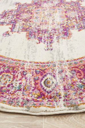 TALIA 211 Pink  Round Rug