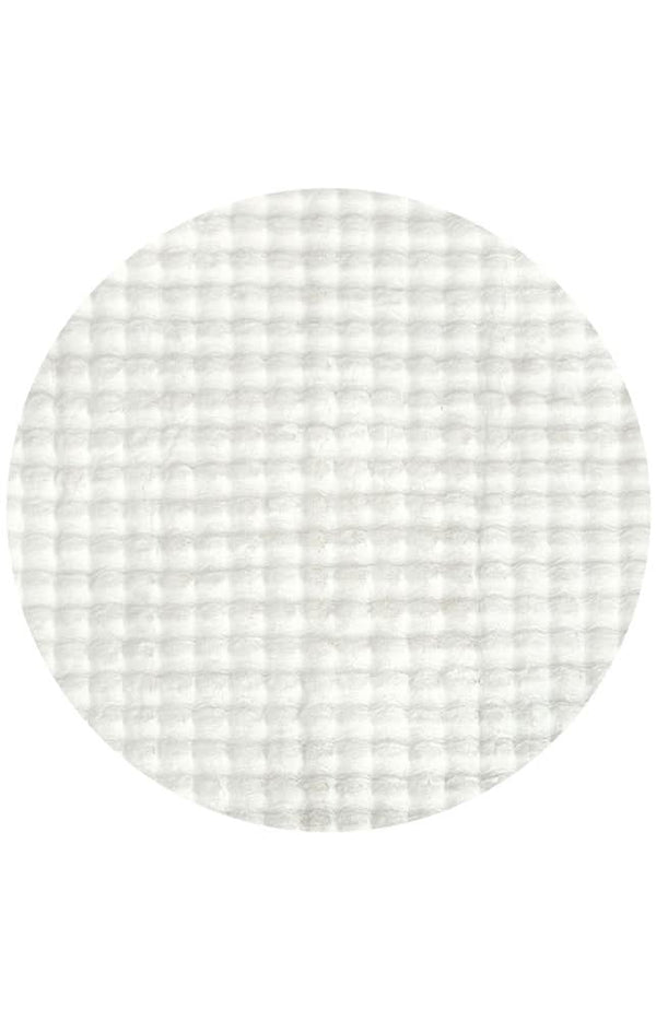 Bubble White Round - Machine Washable Rug