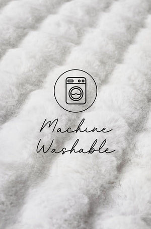 Bubble White Round - Machine Washable Rug