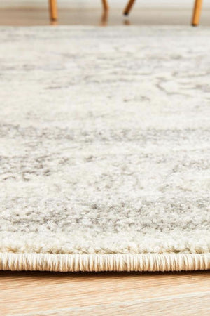 NILA 977 Silver Round Rug