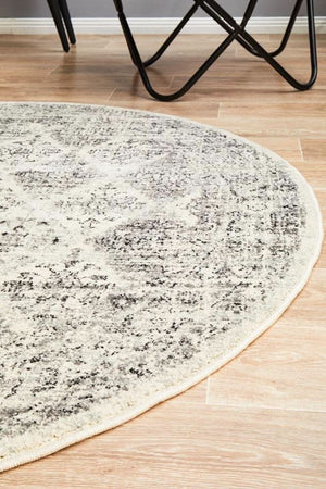 NILA 999 Grey Round Rug