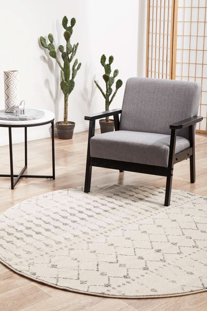 HALIX Elsa Silver Round Rug