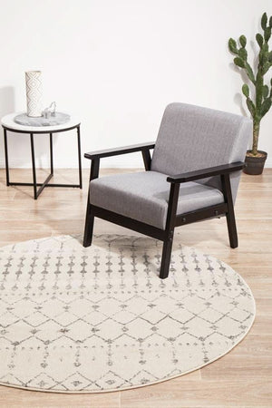 HALIX Elsa Silver Round Rug