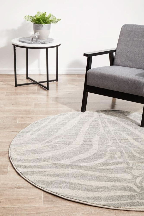 HALIX Savannah Silver Round Rug