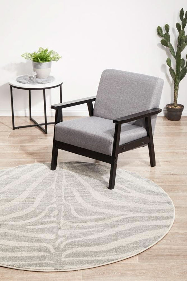 HALIX Savannah Silver Round Rug