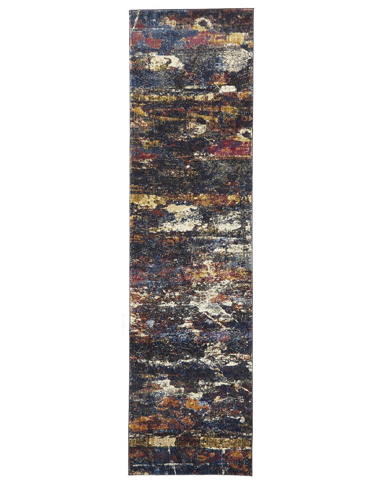 Dreamscape Splash Modern Midnight Runner Rug