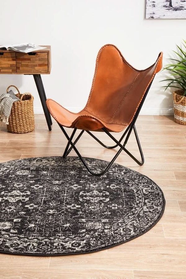ENVI Estella Charcoal Transitional Round Rug