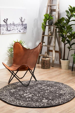 ENVI Estella Charcoal Transitional Round Rug