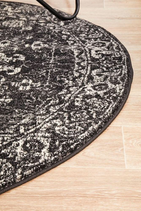 ENVI Estella Charcoal Transitional Round Rug