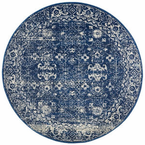 ENVI Oasis Navy Transitional Round Rug