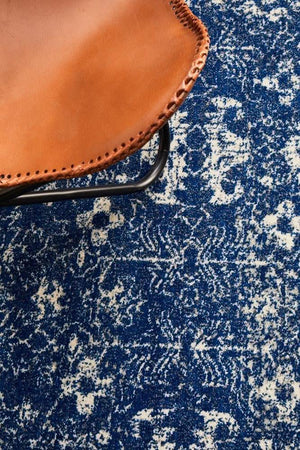 ENVI Oasis Navy Transitional Round Rug