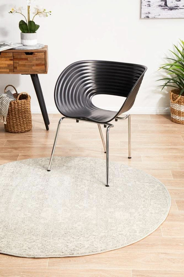 ENVI Shine Silver Transitional Round Rug