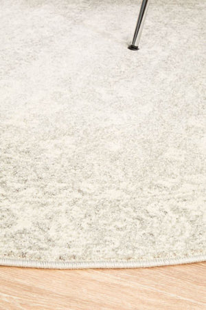 ENVI Shine Silver Transitional Round Rug