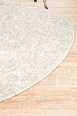 ENVI Shine Silver Transitional Round Rug