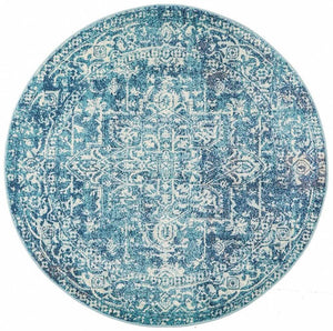 ENVI Muse Blue Transitional Round Rug