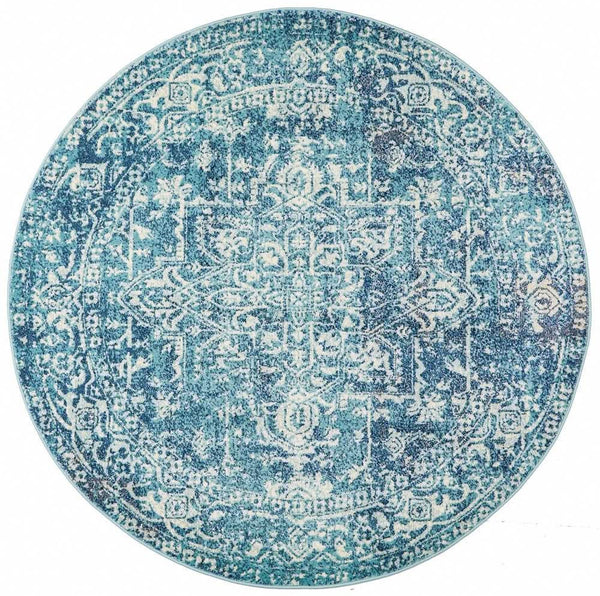 ENVI Muse Blue Transitional Round Rug