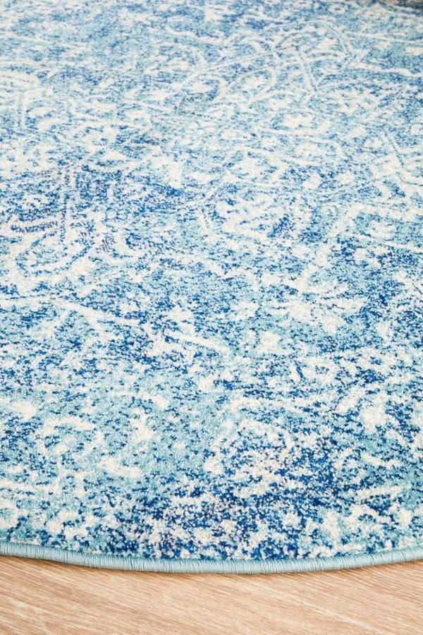 ENVI Muse Blue Transitional Round Rug